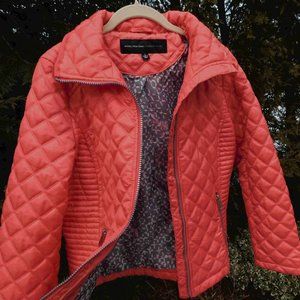 Andrew Marc Lightweight Quilted Jacket with Printed Lining